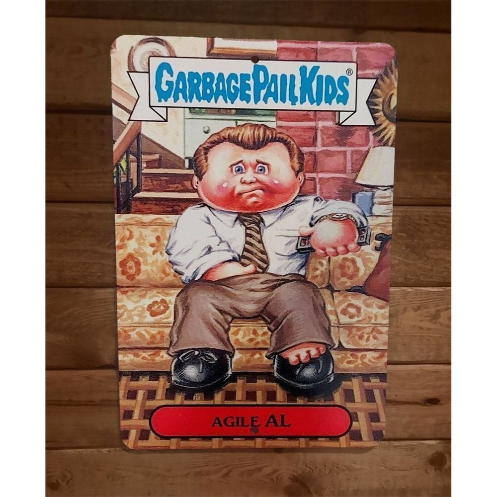 Agile Al GPK Garbage Pail Kids Al Bundy 8x12 Metal Wall Retro 80s Sign